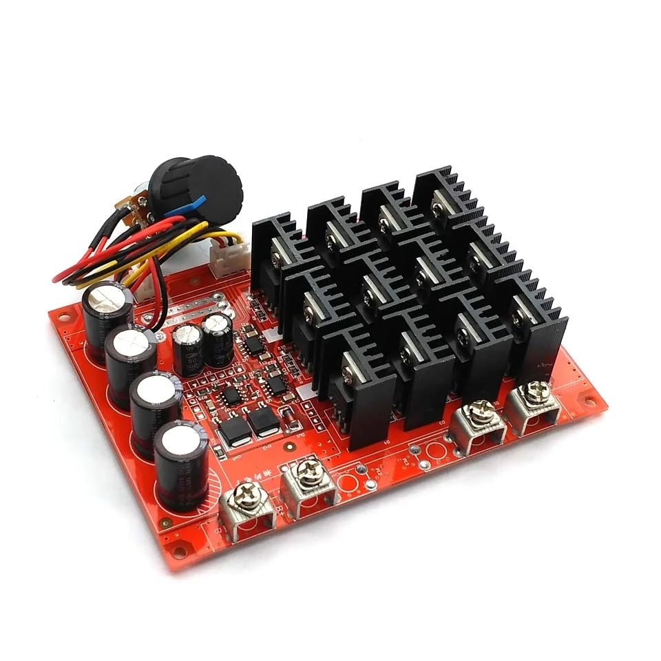 

DC 10-50V PWM контроллер скорости двигателя постоянного тока 3000W (макс.) Переключатель скорости 12 В 24 в 36 в 40 в 50 в 60 А