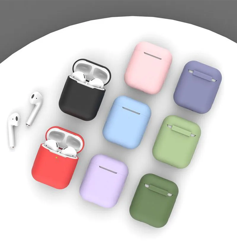 Силиконовый чехол для наушников AirPods противоударный мягкий защитный IPhone Air Pods