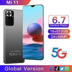 2021 Version globale Km 11 Téléphone Intelligent 16 GO 512 GO À 10 Noyaux 48MP HD Caméra 4G 5G Téléphone Portable Double Carte SIM Téléphones Mobiles Android 