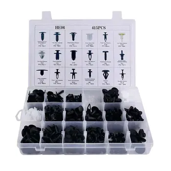 

415Pcs/Set 18 Kinds Car SUV Auto Fender Door Hood Bumper Trim Clips Car Plastic Clip Rivet Fender for Audi Mercedes VW Toyota