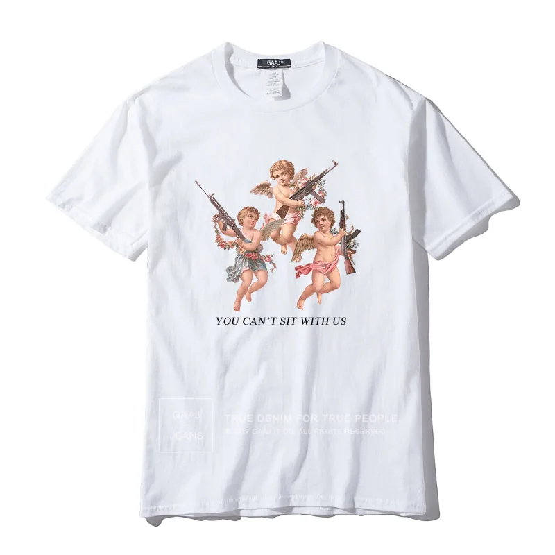 Женская футболка с принтом три ангела эстетическим графическим в стиле