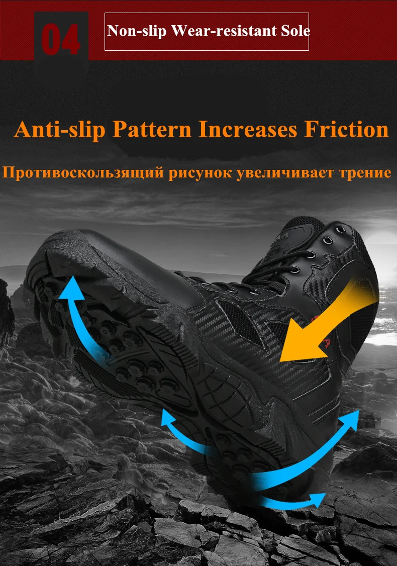 CAMEL JINGE/мужские треккинговые ботинки из водонепроницаемого материала; зимняя Уличная обувь для пустыни; резиновая нескользящая тактическая обувь; мужские военные ботинки;