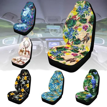 

3D Fashion Pattern Universal Front Automobile Car Seat Cover Protector Mat Washable Soft Fabric for Most Auto Cars SUV Truck Van
