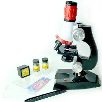 

Children Microscope Neutral Plastic 1200X Science Experiment Teaching Aid Science Toy Focal Length Adjustable 9Pcs Set