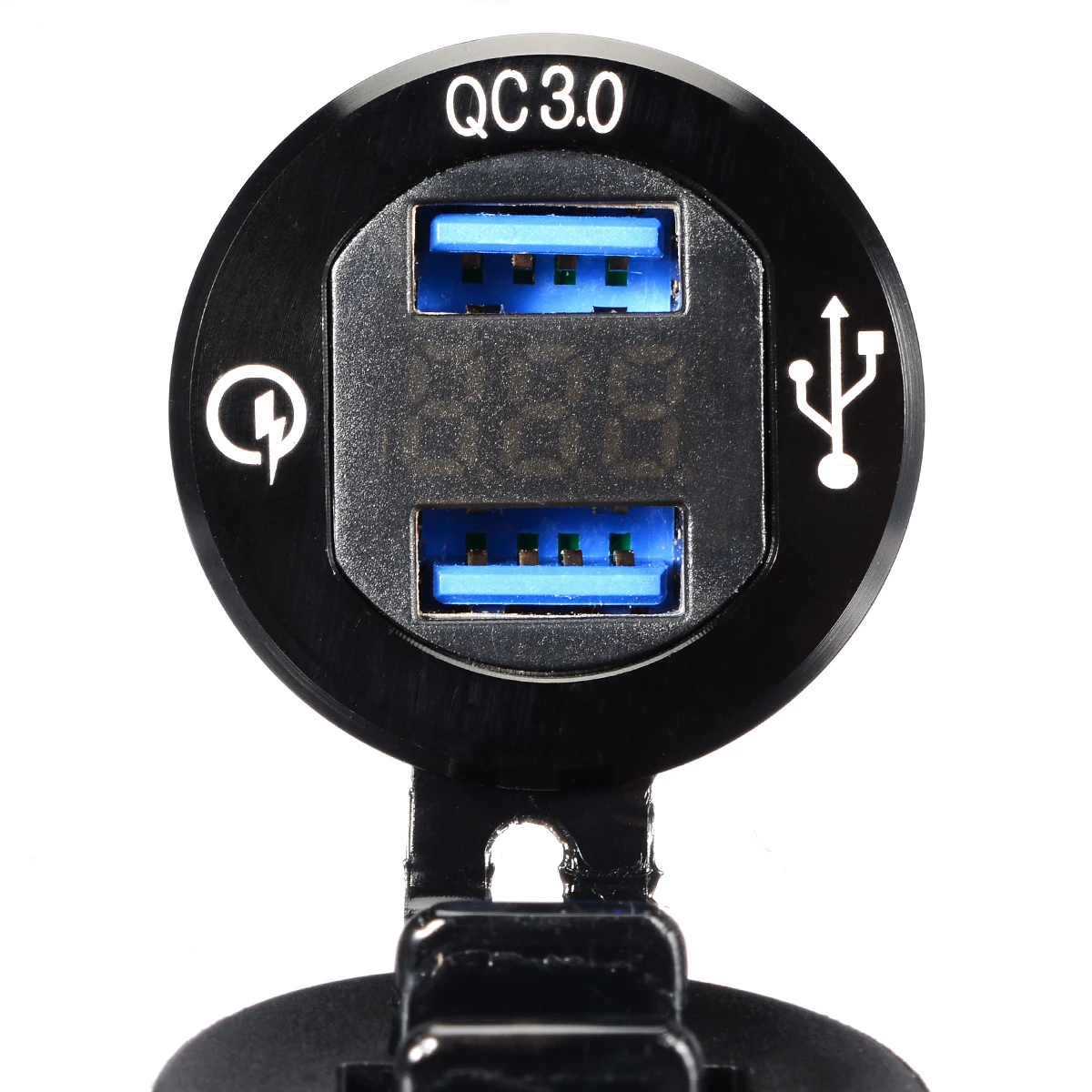 1pc Blue LED 5V 4.2A Motorcycle DIN Socket Dual USB Charger Adapter For BMW F800 F650 F700 R1200 GS EU Plug