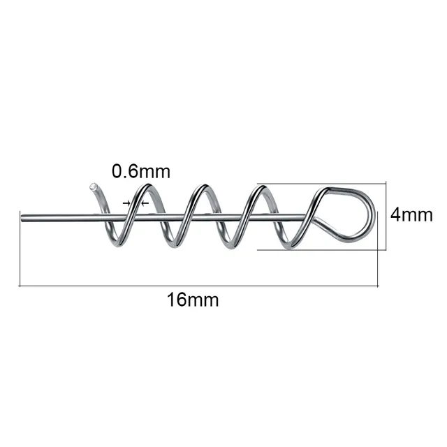 50 or100pcs/Lot Spring Lock Pin Crank Hook Fishing Connector 7MM-42MM Stainless Steel Swivels&Snap Soft Bait Accessories Flat 16MM