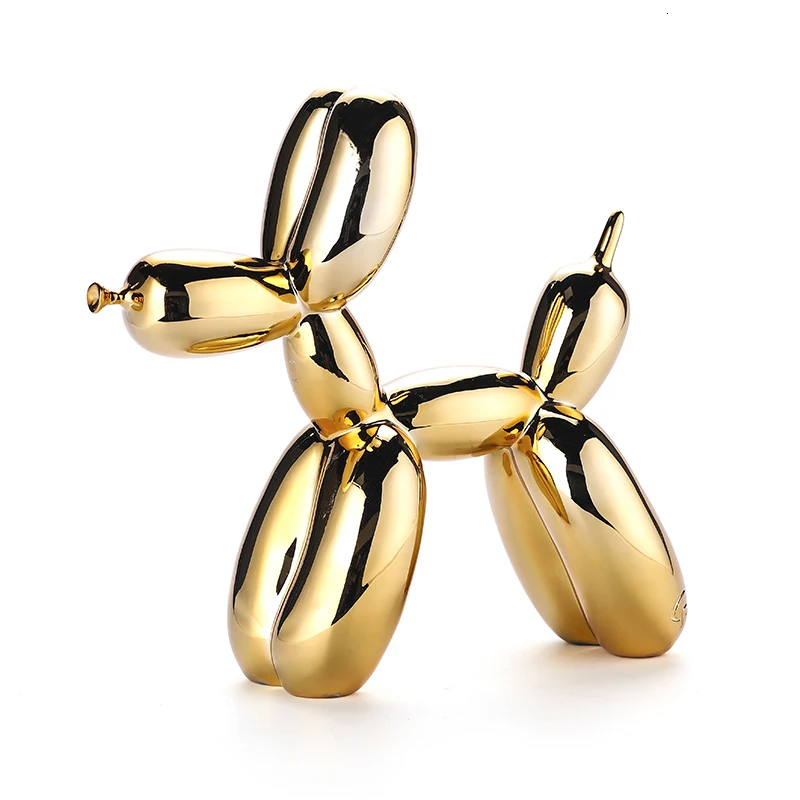 Modern Jeff Koons Balloon Dogs Sculptures Household Adornment Art Resin Craft Sculpture Art For Statue Home Decoration - Цвет: Gold