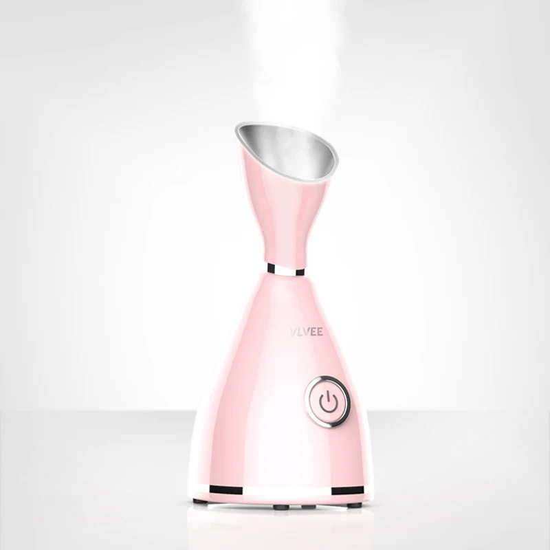 VLVEE для женщин Электрический Уход за лицом горячий Пароварка нано туман опрыскиватель лица небулайзер Паровая установка уход за лицом инструмент - Цвет: Pink