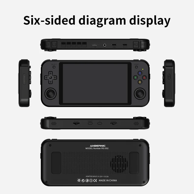 RG552 Anbernic Retro Video Spielkonsole Dual Systeme Android Linux Tasche Spiel Player Gebaut in 64G 4000 Spiele – Bild 3