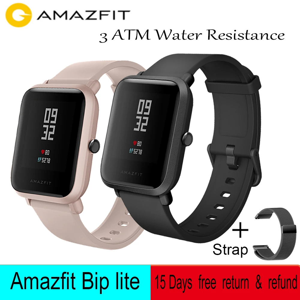 Умные часы глобальная версия Amazfit Bip Lite время автономной работы 45 дней