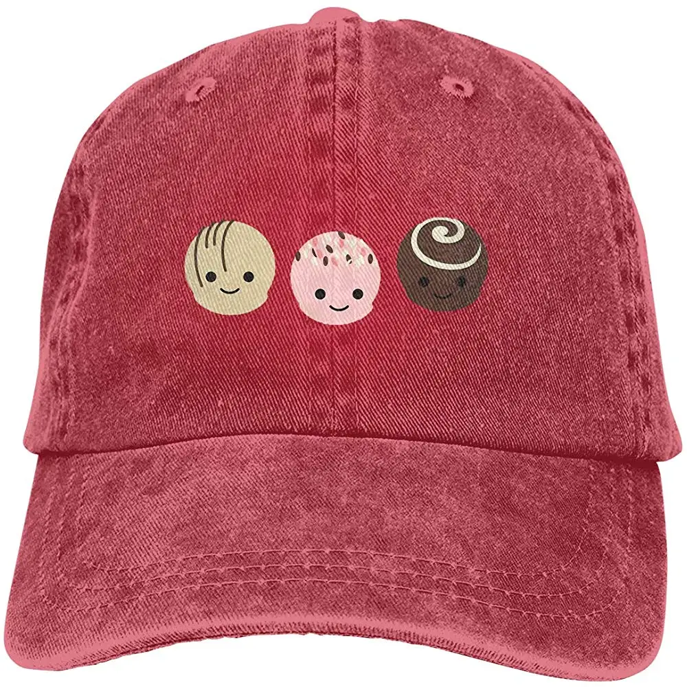 Милые кавайные конфеты трюфели иллюстрация Премиум ковбой бейсболки папа шапки Серый