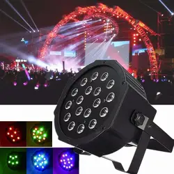 Lumière de scène 12 LED RGB 18W, effet d'éclairage de scène DMX 512 Club Disco salle de bal KTV Bar fête de mariage DJ projecteur 