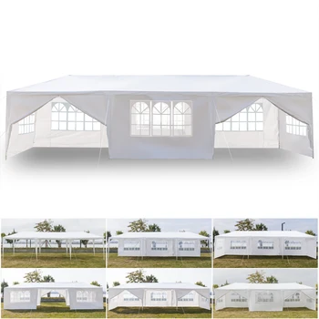 

3x9m Eight Sides Two Doors Waterproof Tent with Spiral Tubes Household/Wedding/Party/Parking Shed Waterproof Single Tent