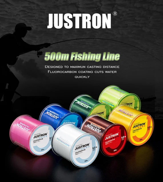 JUSTRON 500m Nylon Fishing Line Monofilament Super Strong Fishing