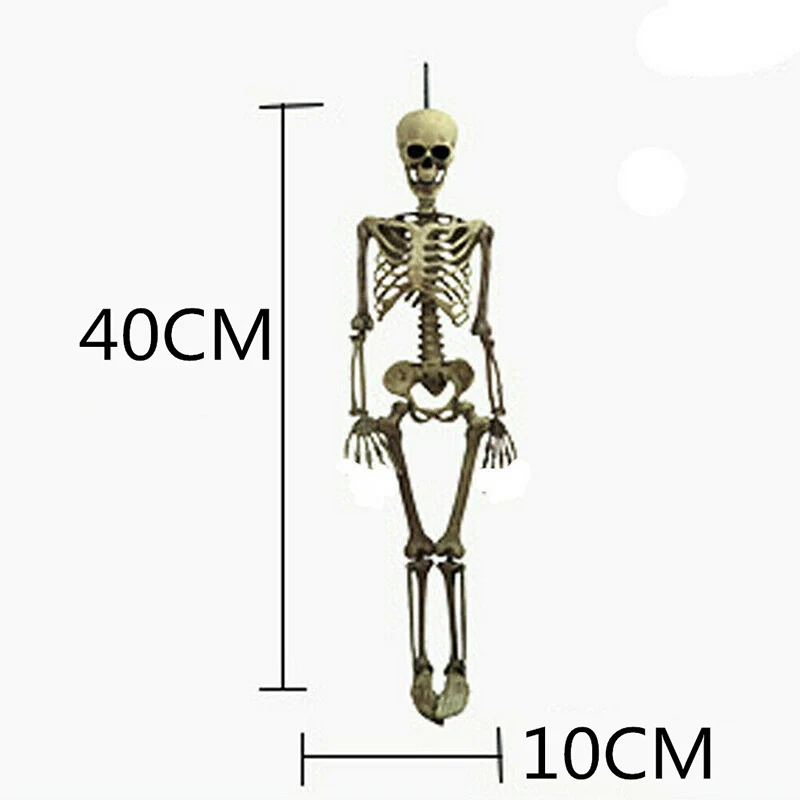 Декор для Хэллоуина, вечеринки игрушка человечек Скелет постижимые суставы маленькая полная модель костей тела