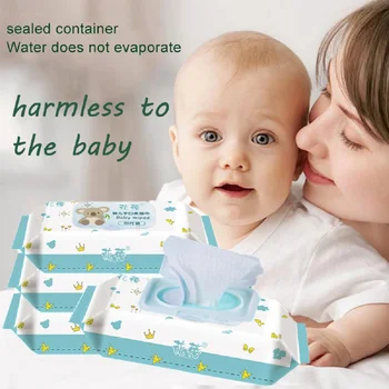 

80 Pcs/pack Baby Antibacterial Wet Wipe Tissue Clean Hand No alcohol Child Daily Skin Care Papers Wet Wipes