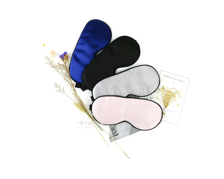 Шелковые Очки для сна чистые шелковые легкие защитные дышащие очки для сна Заказная маска для глаз оптом