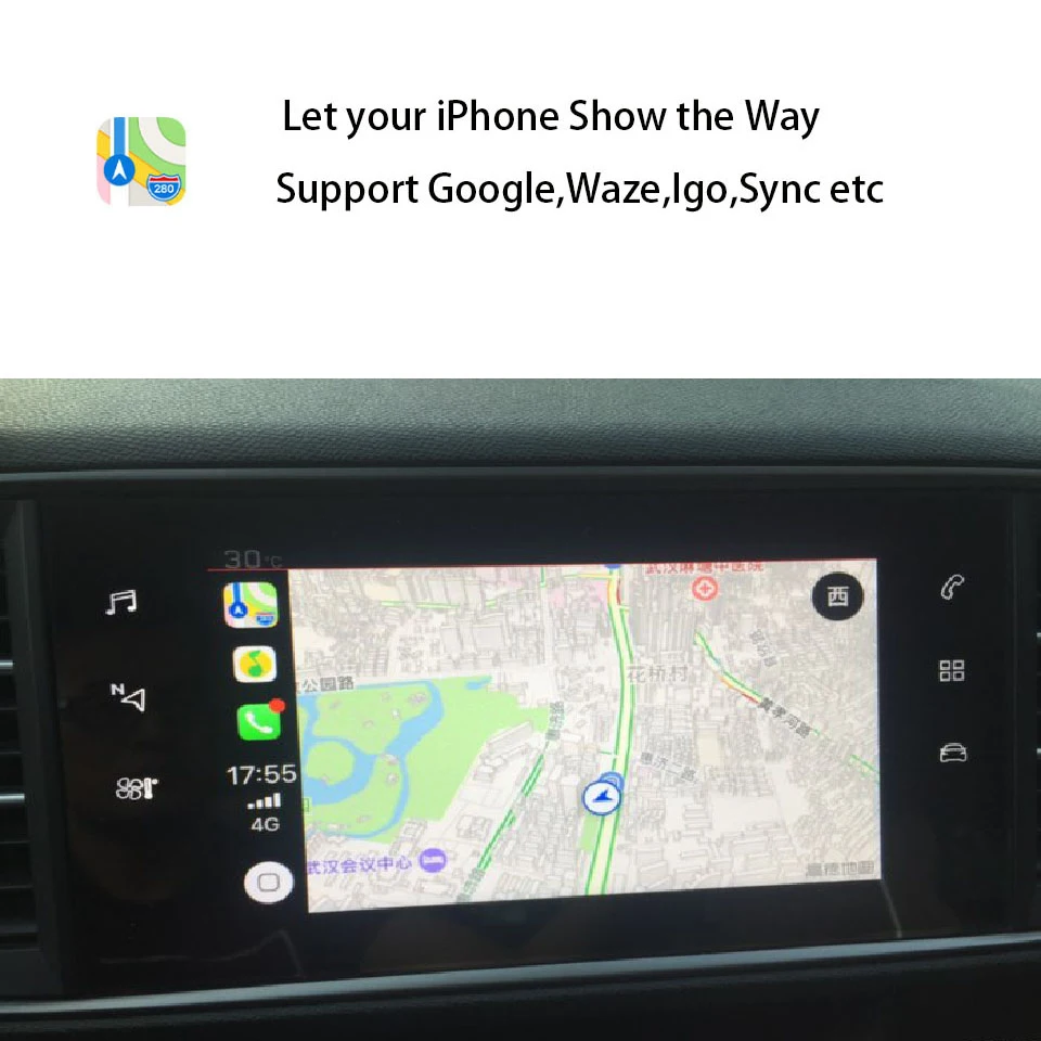 WIFI Wireless Apple Carplay Car Play For Peugeot 308 2013 2014 2015 2016 2017 SMEG / SMEG+ Android Mirror Support Rear Front CM