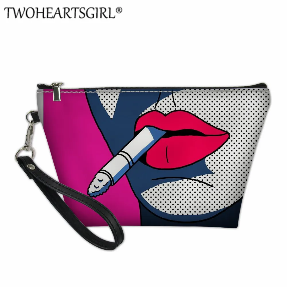 YY2175Z8 Twoheartsgirl Kawaii Bbeauty чехол с принтом в виде красных губ, косметичка для путешествий, органайзер, женская косметичка, несессер, feminina - Цвет: YY2175Z8