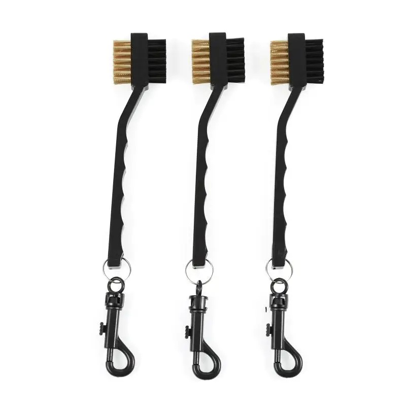 New Black Golf Shoe Cleaning Plastic Brush Bristle Cleaner With Keyring Keycha Training Aids Sports Entertainment | Спорт и