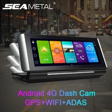 4G Android 8.1 Dashboard Video Recorder Dash Cam GPS Navigation ADAS DVR 1080P FHD 6.86 Inch WIFI Registrar with Rear Camera