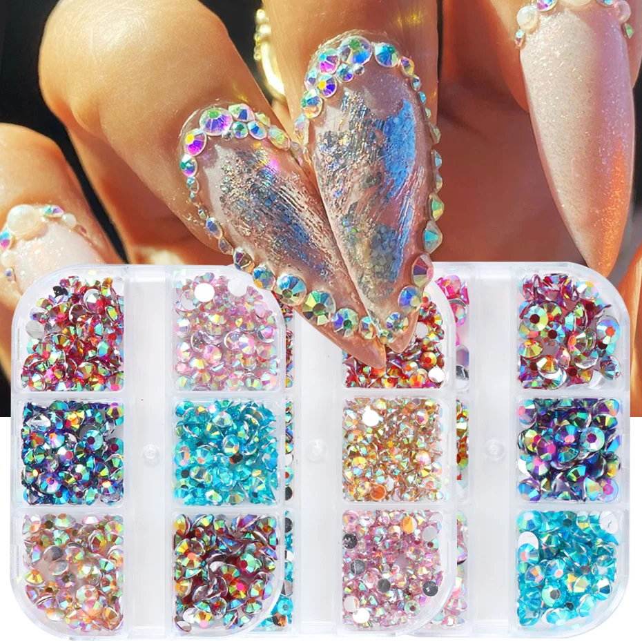 Bling Crystal Bulk Rainbow Rhinestones for Nails DIY Decoration