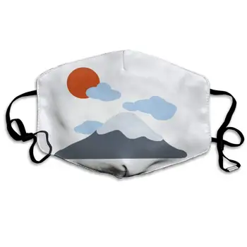 

Mouth Mask Cartoon Fujiyama Print Masks - Breathable Adjustable Windproof Mouth-Muffle, Camping Running for Women and Men