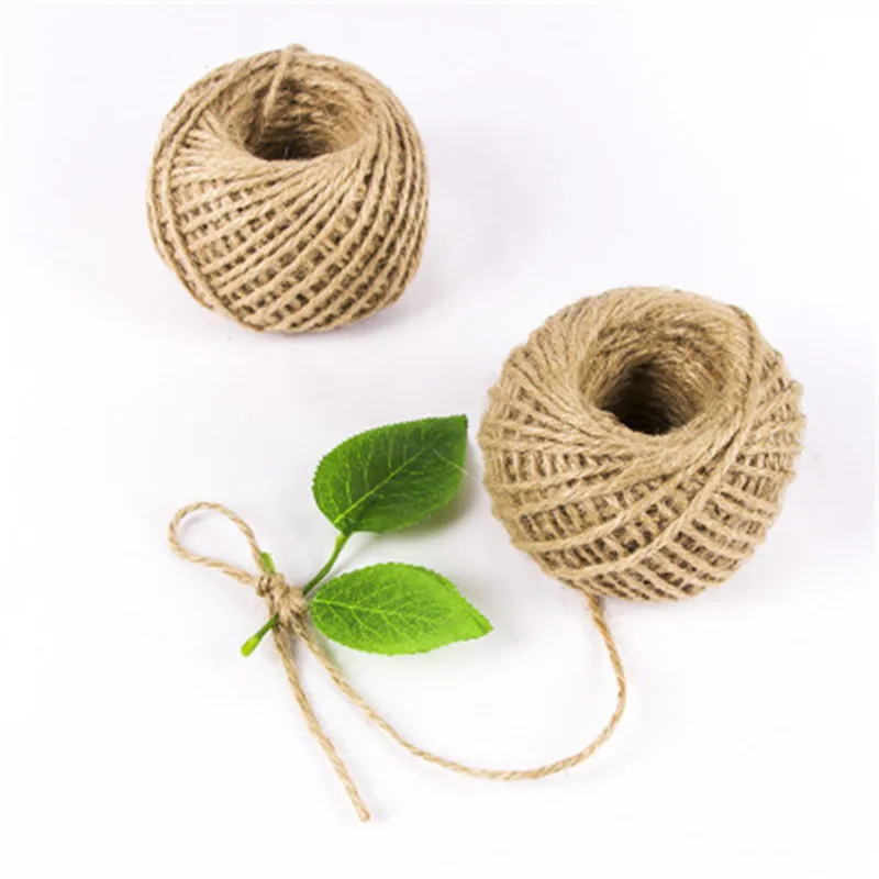 

30M Natural Burlap Hessian Jute Twine Cord Hemp Rope String Gift Packing Strings Christmas Event & Party Supplies