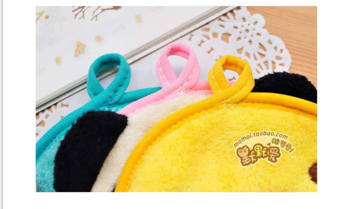 Colorful Sweet Candy-Colored Super Soft Coral Velvet Cartoon Towel Creative Can Hang Towel Hand Towel MMA