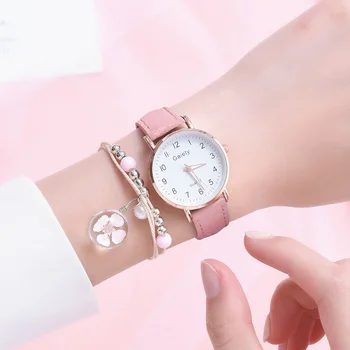 Womens Quartz Watch Bracelet Set Girls Gift Fashion Watch Student Trendy with Bracelet for Womens 1