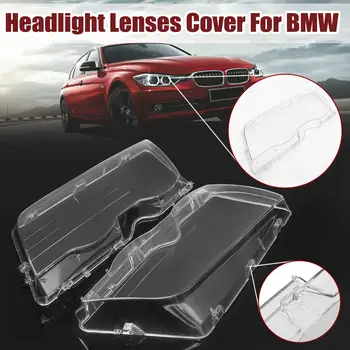 

2pcs Car Headlight Glass Cover Clear Automobile Headlamp Head Light Lens Covers Styling For BMW E46 4 Door 3-Series 98-01