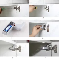 LED Under Cabinet Light Universal Wardrobe Smart Touch Light Sensor Led Armario Inner Hinge Lamp for Cupboard Closet Kitchen 4