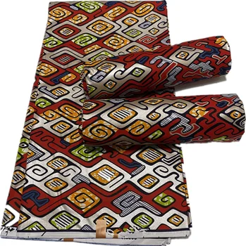 

Latest Fashion Guarunteed African Golden Wax Prints Fabric 100% Cotton Hot Sale 6yards Golden Wax Fabric for Dress
