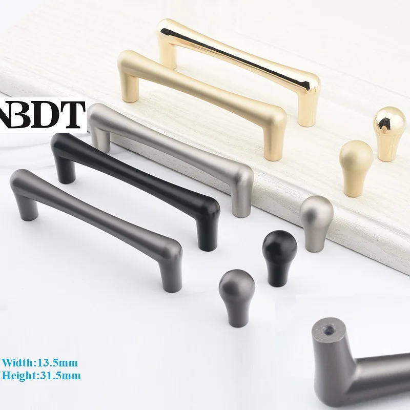 

4Pcs Solid Zinc Alloy Furniture Cupboard Cabinet Door Pull Knob Noth European Shiny Gold Matte Black Grey