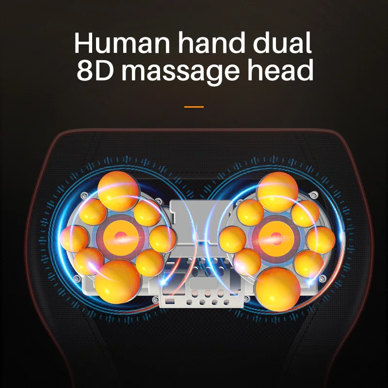 Jinkairui Electric Heat Neck Shoulder Back Waist Leg Foot Body Cervical Massager with 16 Roller Massage Cushion Car Home