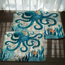 Alfombras, Морской стиль, противоскользящий дверной коврик, напольный коврик для гостиной, рисунок морской черепахи, фланелевый ковер, tapetes de quarto