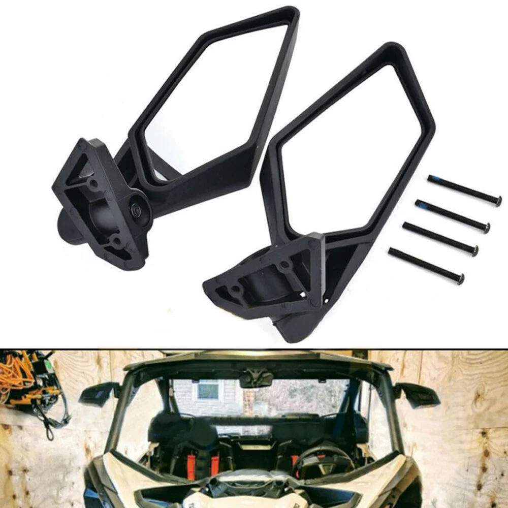 2 шт Мотоцикл UTV зеркало заднего вида комплект черный для Suzuki Quadracer 2006-2009