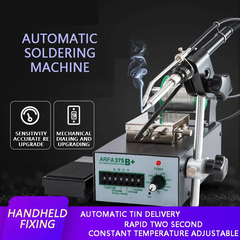 Automatic Soldering Machine Tin Feeder Foot Rest Constant Temperature Soldering Station Suit 375 Internal Heated Soldering Iron
