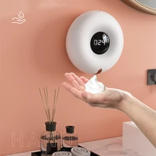

Rechargeable Automatic Foam Soap Dispenser USB Touchless Temperature Digital Display Wall Mount Liquid Sanitizer Infrared Sensor