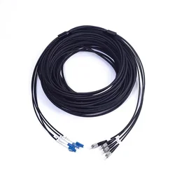 Cables de fibra óptica 4C, LC-LC de SC-SC a prueba de FC-FC, 4 núcleos, puente monomodo SM, interior y exterior, 40mtr, 5,0mm