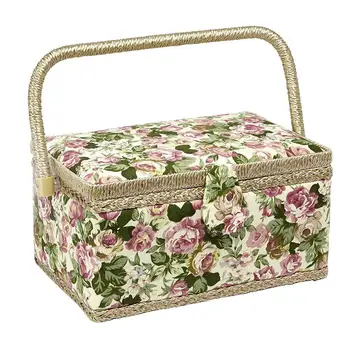 

Large Storage Box Needles Scissor Thread Storage Cases Wooden Frame Sewing Storage Box Home Storage Container Organization