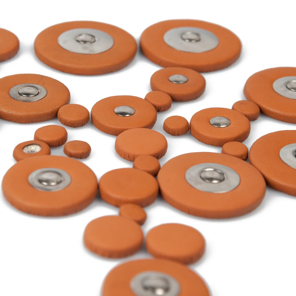26 Pieces of Set Leather Soprano Saxophone Pads Woodwind Instrument Parts, 4.33x2.76x0.79inch