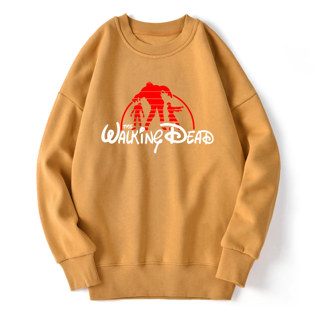 

Walkine Dead Print Sweatshirt Mens Drop shoulders Hoodie Vintage Outwear Leisure Man's Clothing Fall Winter Sudaderas Masculino