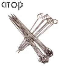 15Pcs/set 20cm 25cm 30cm Outdoor Home Camping Picnic Tools Kitchen Roast Skewers Needle Stick Stainless Steel BBQ Barbeque