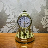 Retro living room clock, silent table clock, rotating pendulum 2