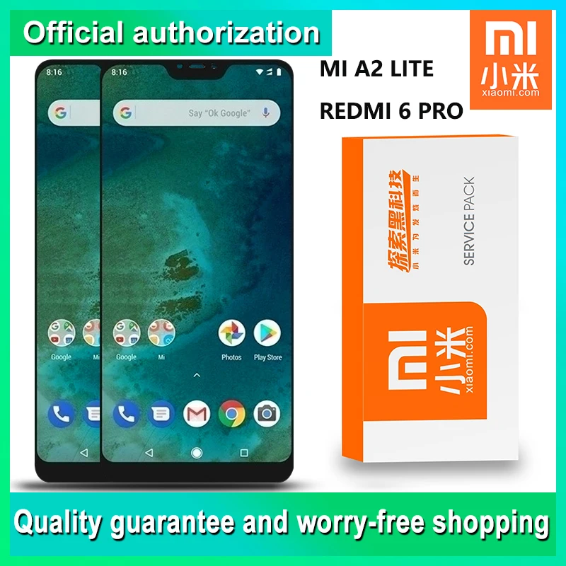 Оригинальный сменный дисплей 5 84 дюйма для Xiaomi Mi A2 LITE ЖК-дисплей Redmi 6 Pro дигитайзер