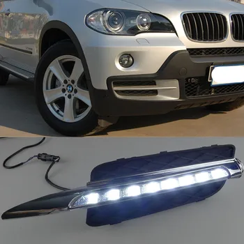 

Car Flashing 2Pcs DRL For BMW X5 E70 2007 2008 2009 2010 Daytime Running Lights Daylight Car LED Fog Head Lamp Light Cover