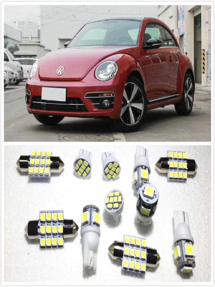 11 комплектов белых светодиодных ламп посылка T10 36 мм 39 и 41 купол карты для Volkswagen