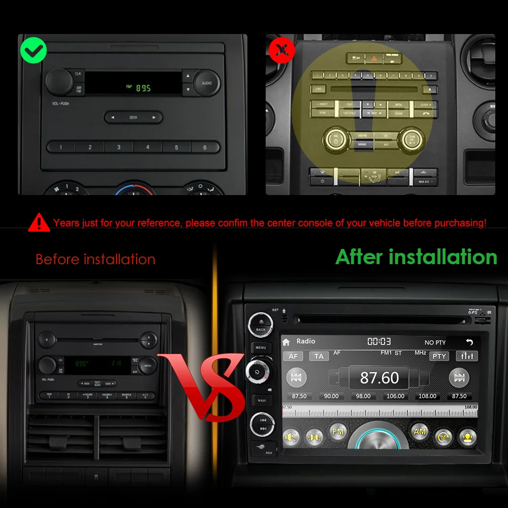 Excellent Hizpo Fit Ford F150 F250/350/Edge/Fusion/Mustang In Dash DVD Player GPS Navigation Stereo Radio BT Steering Wheel Ctrl 3G RDS SD 4