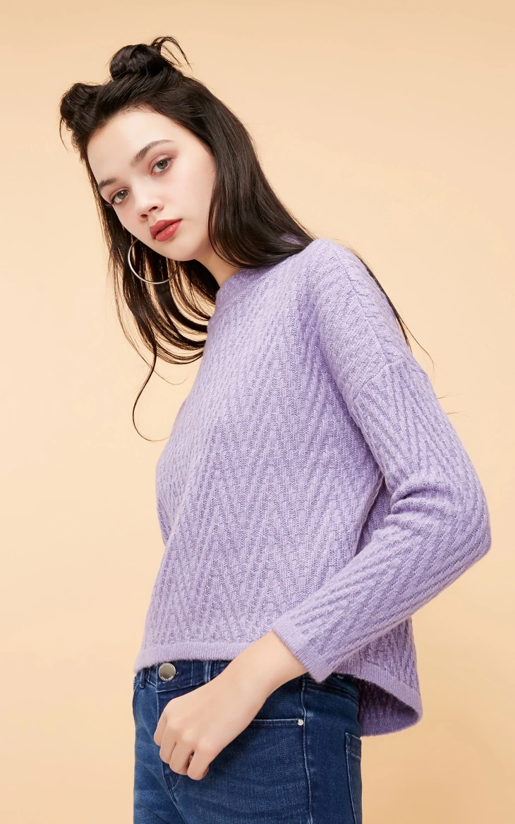Vero Moda Женский трикотажный свитер с длинными рукавами и воротником-стойкой | 318413501